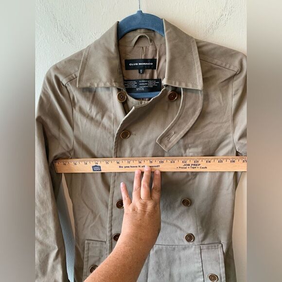 Club Monaco Khaki Trench Size XS - Picture 7 of 9